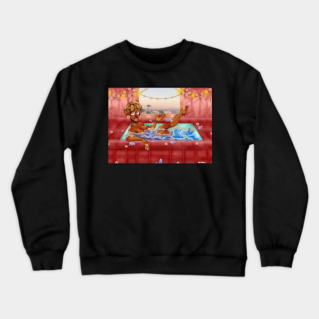 hands off my bathtub cheerios Crewneck Sweatshirt by Artadorkable's Magic Shop